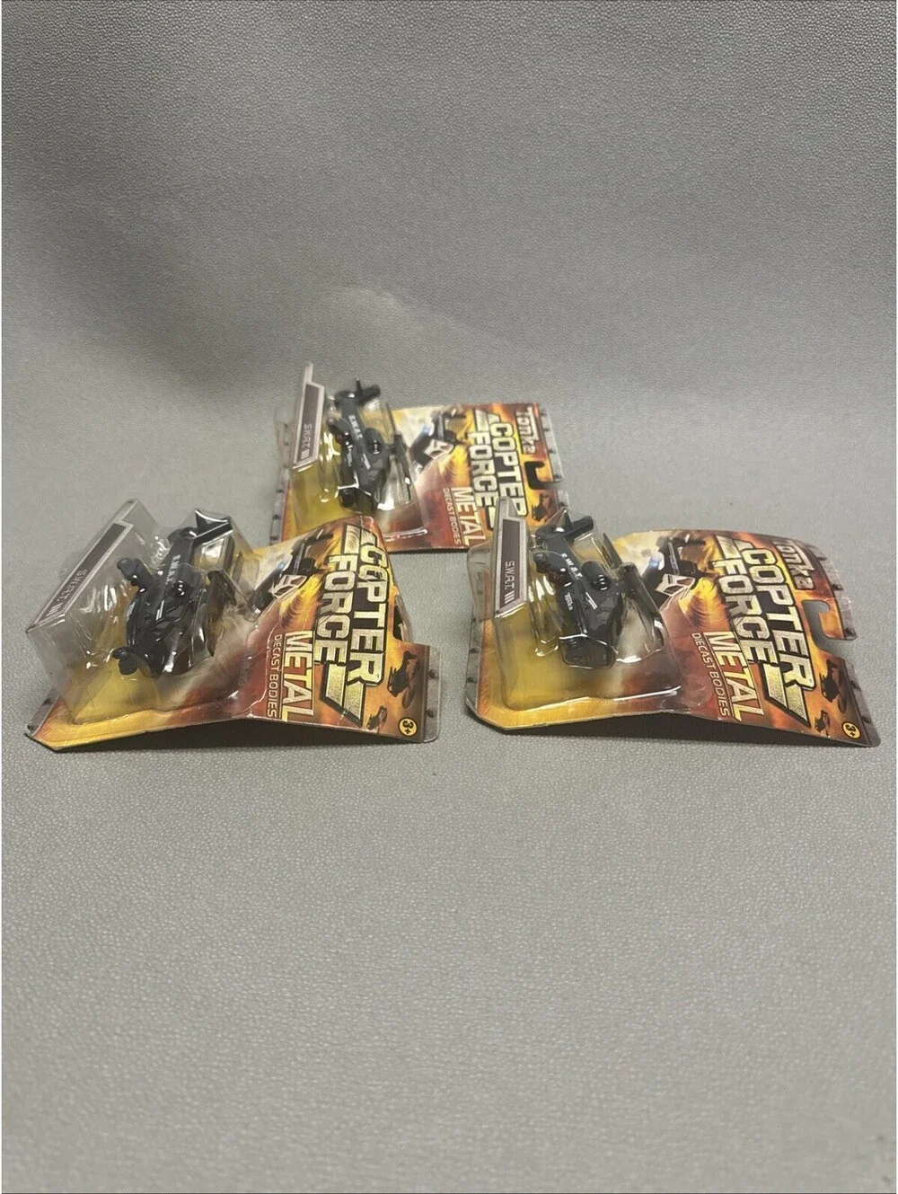 Tonka Metal SWAT Team Helicopter Lot Of 3 Copter Force 1/64 S.W.A.T. Not Mint